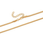 Multi Color Crystal Peacock Necklace (Size - 28-2 Ext) in Yellow Gold Tone
