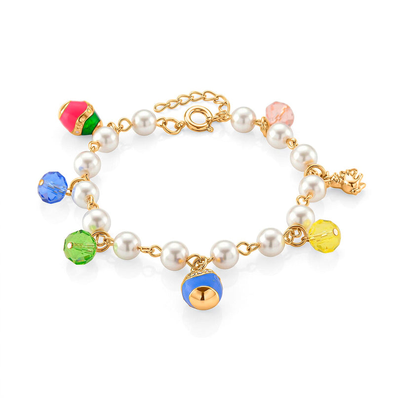 The Luxury Egg Collection - Multi Colour Crystal Bracelet (Size - 8-2 EXT) with Enamel