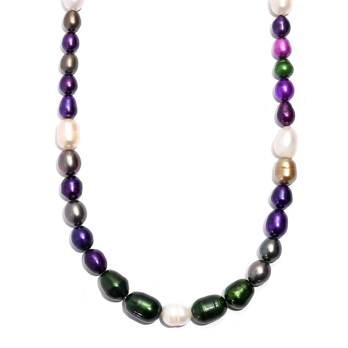EverTrue - Multi Color  Pearl &amp; White Fresh Water Pearl Beads Necklace (Size - 18+2 Ext) 125.00 Ct. V32520077 0