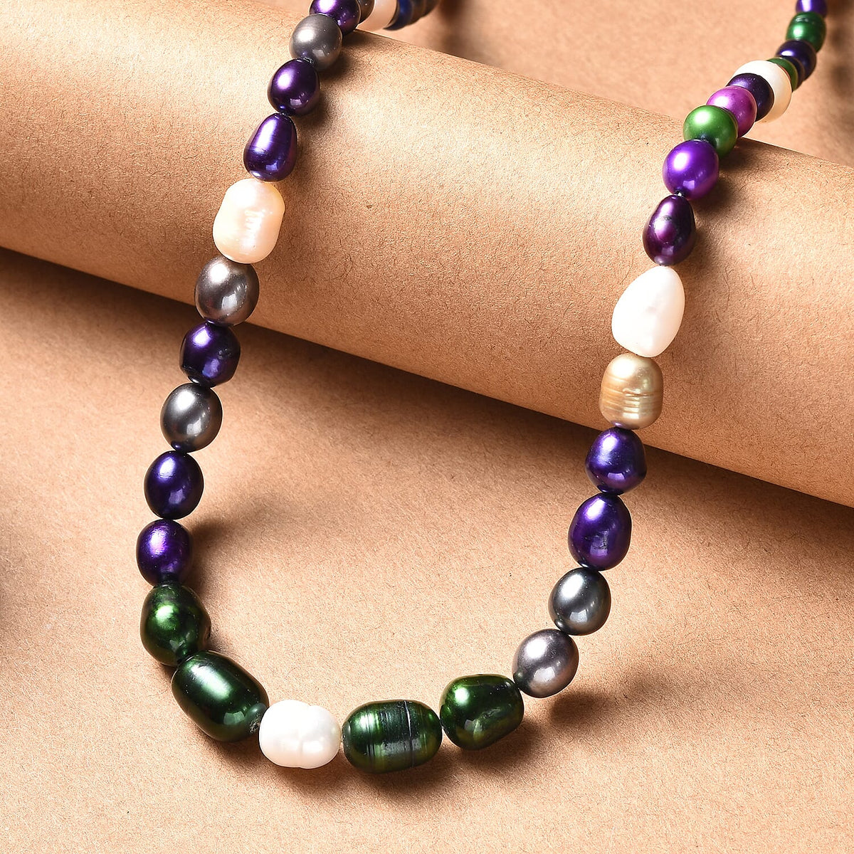 EverTrue - Multi Color  Pearl &amp; White Fresh Water Pearl Beads Necklace (Size - 18+2 Ext) 125.00 Ct. V32520077 2