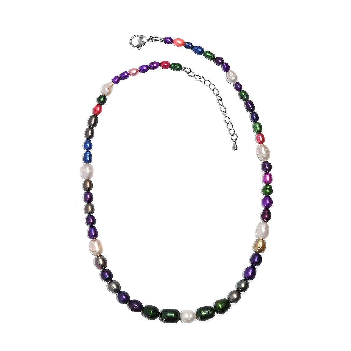 EverTrue - Multi Color  Pearl &amp; White Fresh Water Pearl Beads Necklace (Size - 18+2 Ext) 125.00 Ct. V32520077 4