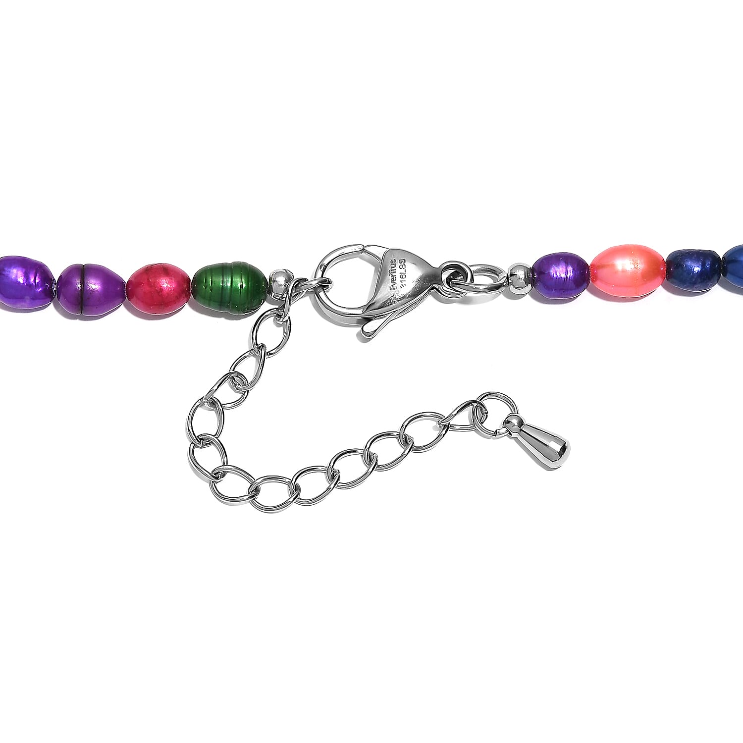 EverTrue - Multi Color  Pearl &amp; White Fresh Water Pearl Beads Necklace (Size - 18+2 Ext) 125.00 Ct. V32520077 5