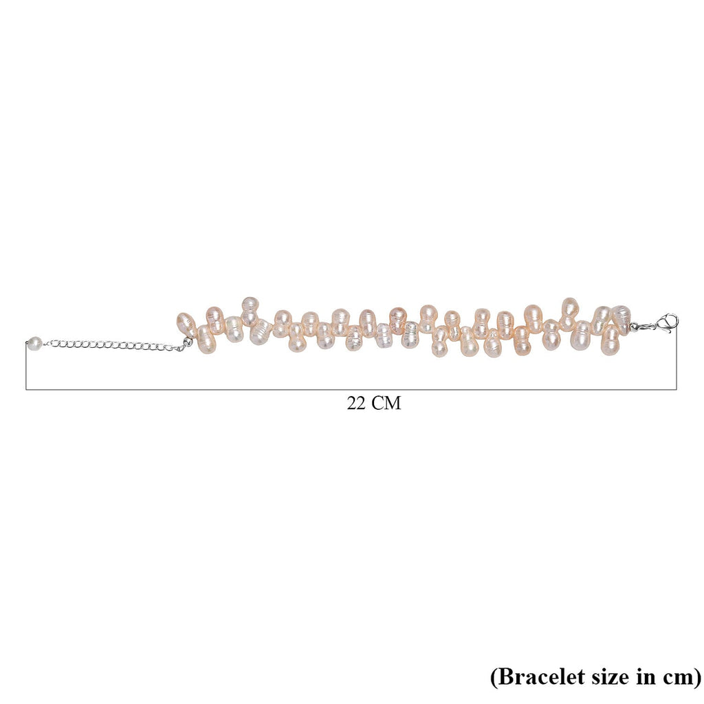 Multi Color Fresh Water Pearl Bracelet (Size - 7.5-2 Ext) 130.00 Ct.