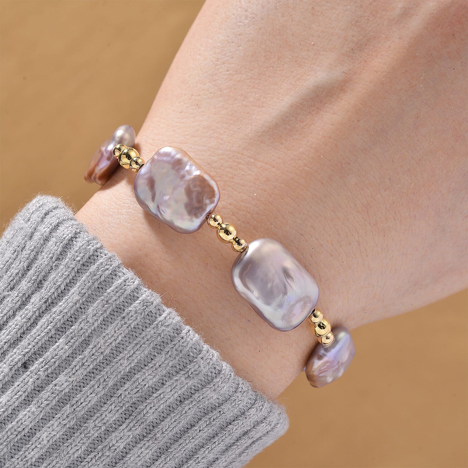 Multi Colour Keshi Pearl Bracelet (Size 7 - 1.5 Inch Ext) 8183206 2