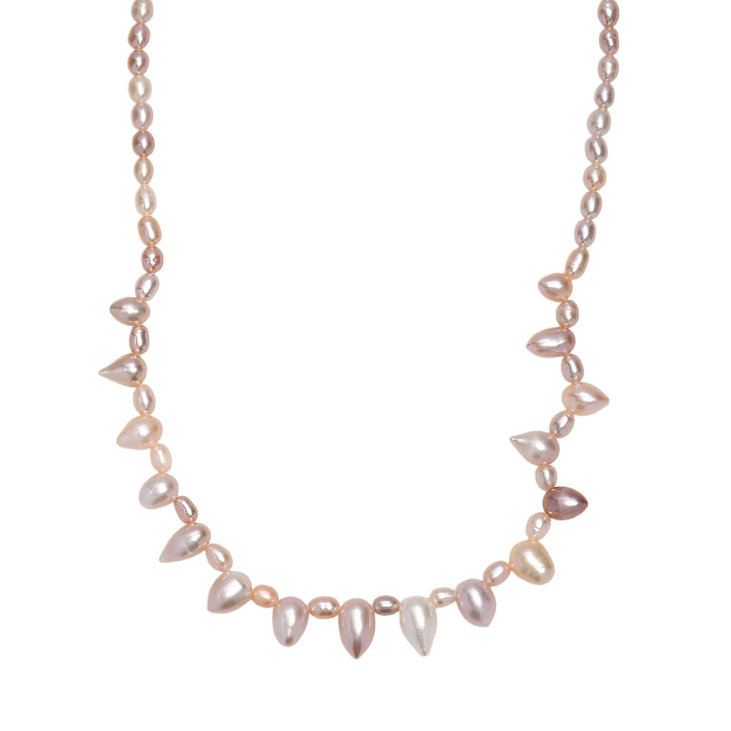 Multi Colour Fresh Water Pearl Necklace (Size - 20) with Lobster Clasp in 18K Vermeil Yellow Gold Plated Sterling Silver