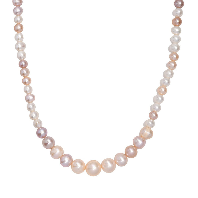 Multi Colour Fresh Water Pearl Necklace (Size - 20-2 Ext) in 18K Vermeil Yellow Gold Plated Sterling Silver 180.00 Ct.
