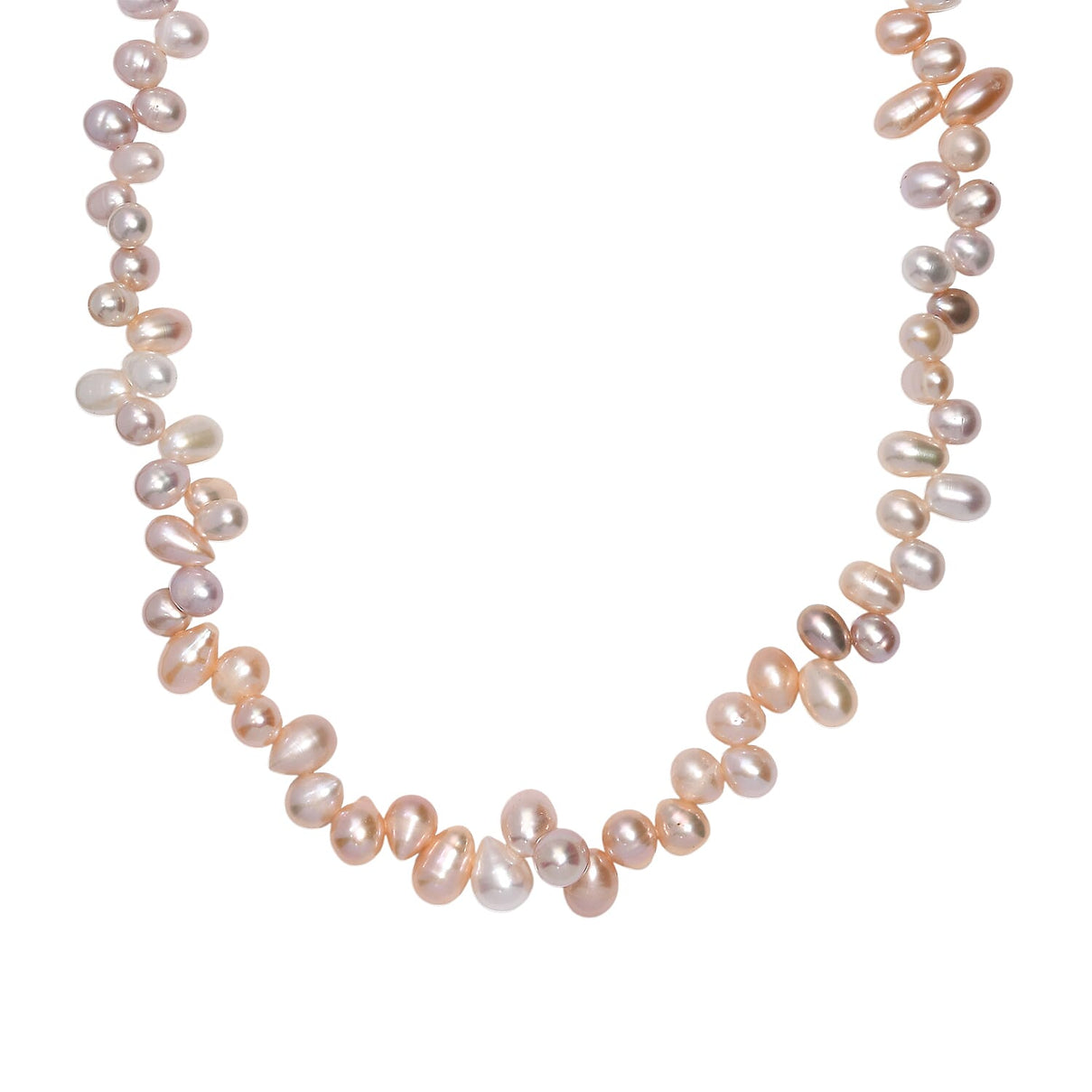 220 Ct. Multi Colour Fresh Water Pearl Necklace with Lobster Clasp in 18K Vermeil Yellow Gold Plated Sterling Silver, 20 Inch with Ext. 8131711 6