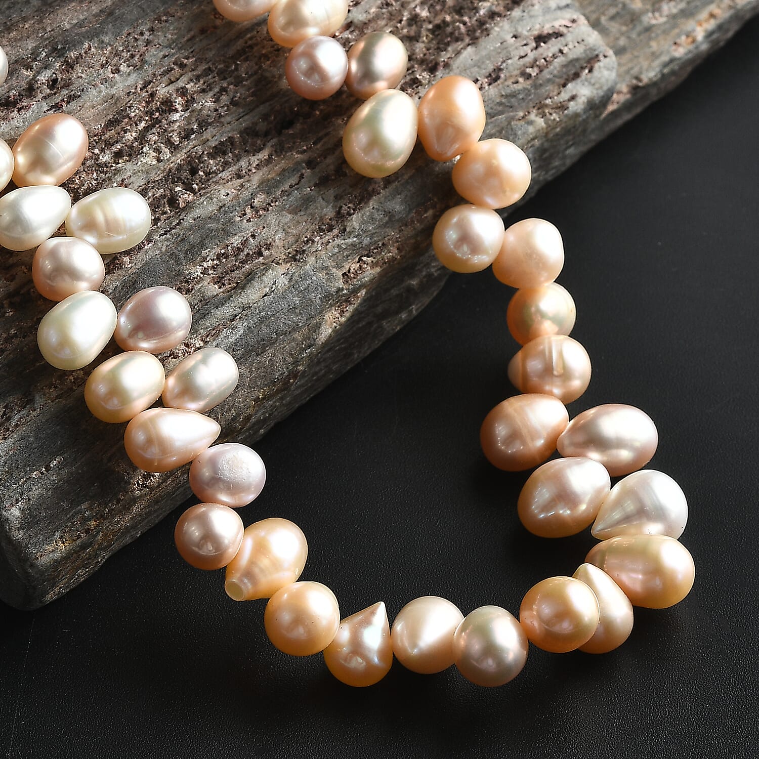 220 Ct. Multi Colour Fresh Water Pearl Necklace with Lobster Clasp in 18K Vermeil Yellow Gold Plated Sterling Silver, 20 Inch with Ext. 8131711 7