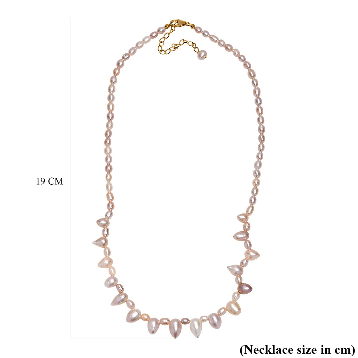 Multi Colour Fresh Water Pearl Necklace (Size - 20) with Lobster Clasp in 18K Vermeil Yellow Gold Plated Sterling Silver V32538968 9