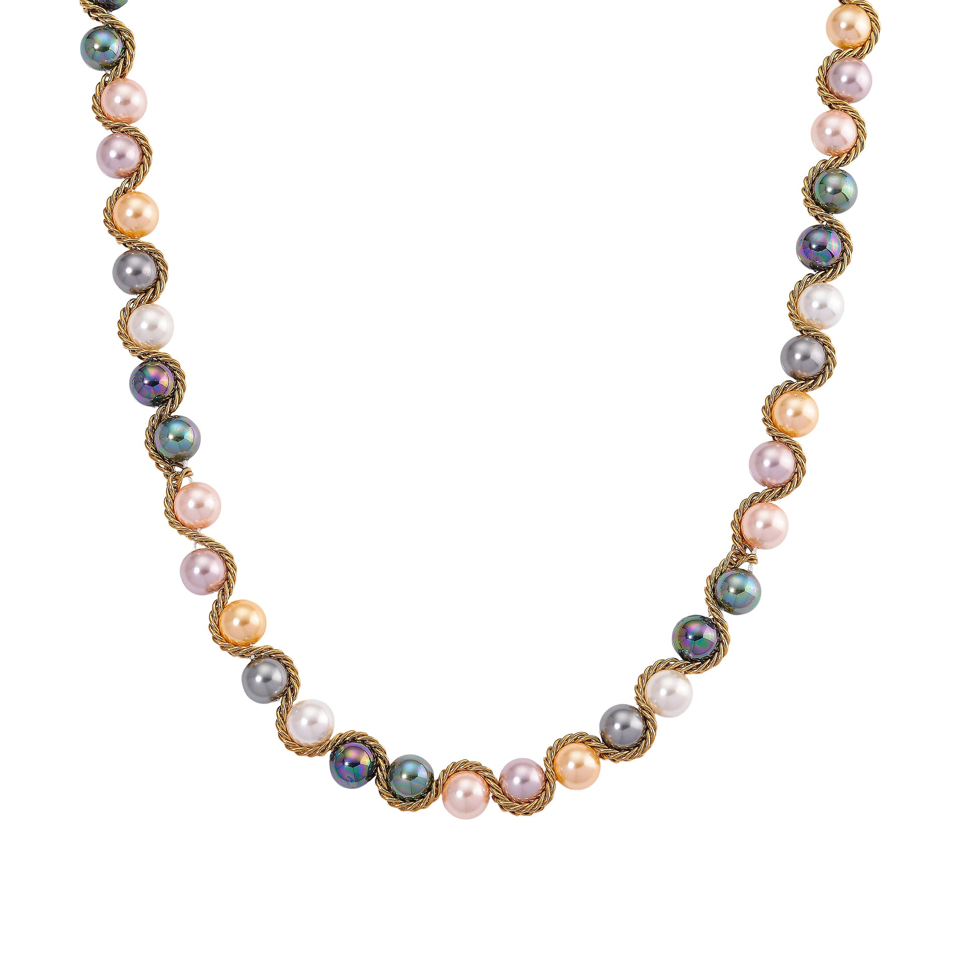 The Exotic Collection - Mother of Pearl Rope Necklace With Lobster Claw Clasp (Size - 19.5+2 EXT) - Multi 8248352 0