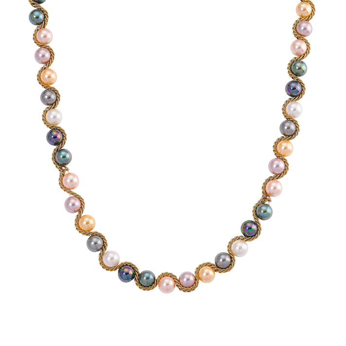 The Exotic Collection - Mother of Pearl Rope Necklace With Lobster Claw Clasp (Size - 19.5+2 EXT) - Multi 8248352 1
