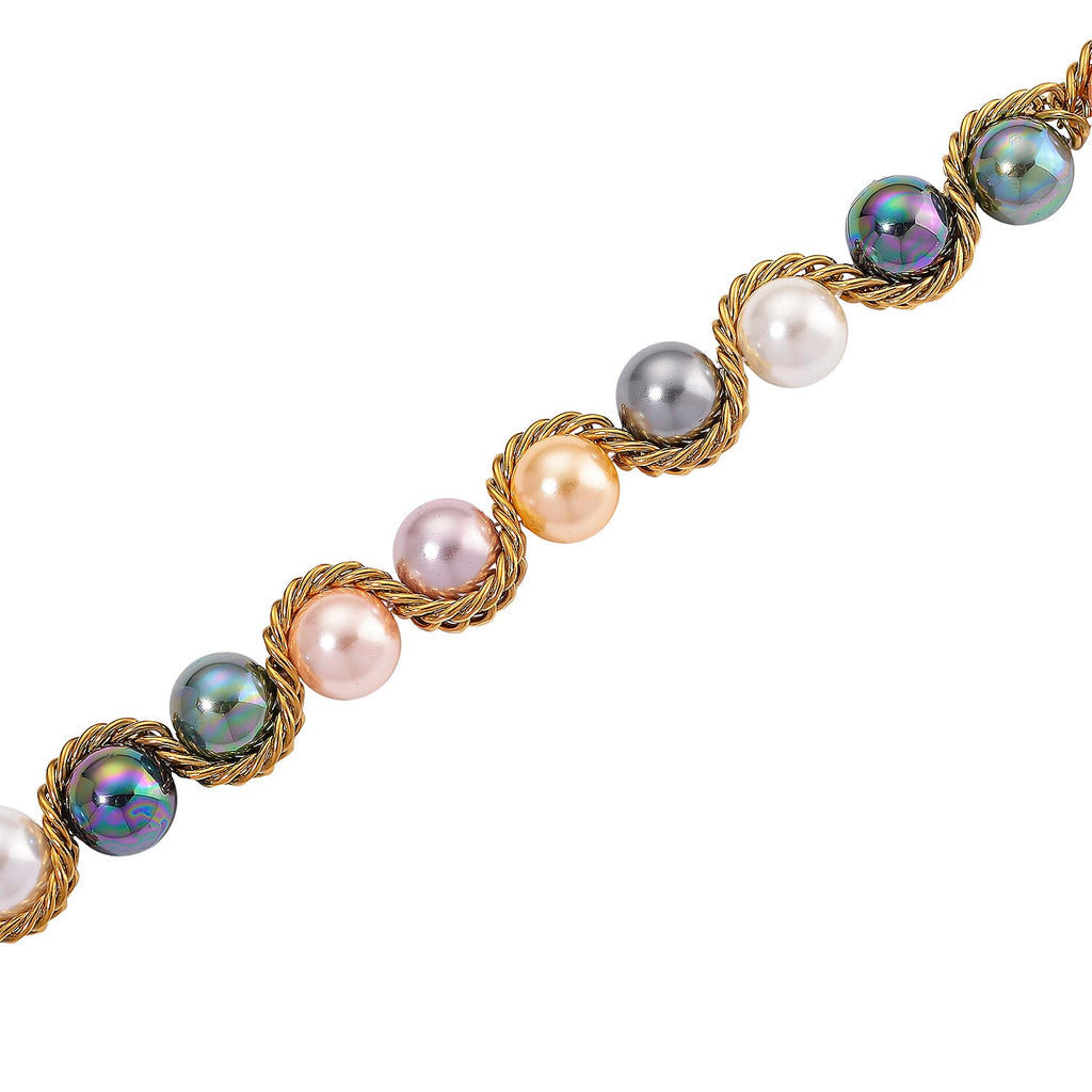 The Exotic Collection - Mother of Pearl Rope Necklace With Lobster Claw Clasp (Size - 19.5-2 EXT) - Multi