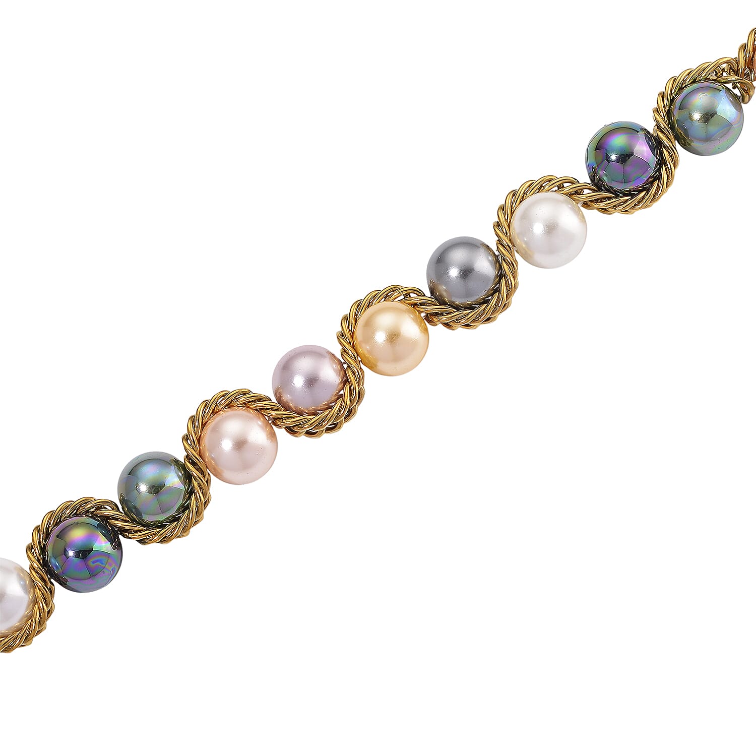 The Exotic Collection - Mother of Pearl Rope Necklace With Lobster Claw Clasp (Size - 19.5+2 EXT) - Multi 8248352 5