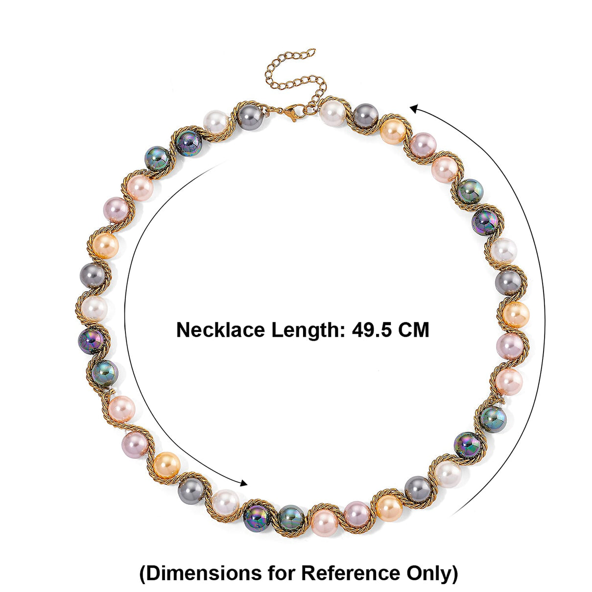 The Exotic Collection - Mother of Pearl Rope Necklace With Lobster Claw Clasp (Size - 19.5+2 EXT) - Multi 8248352 7