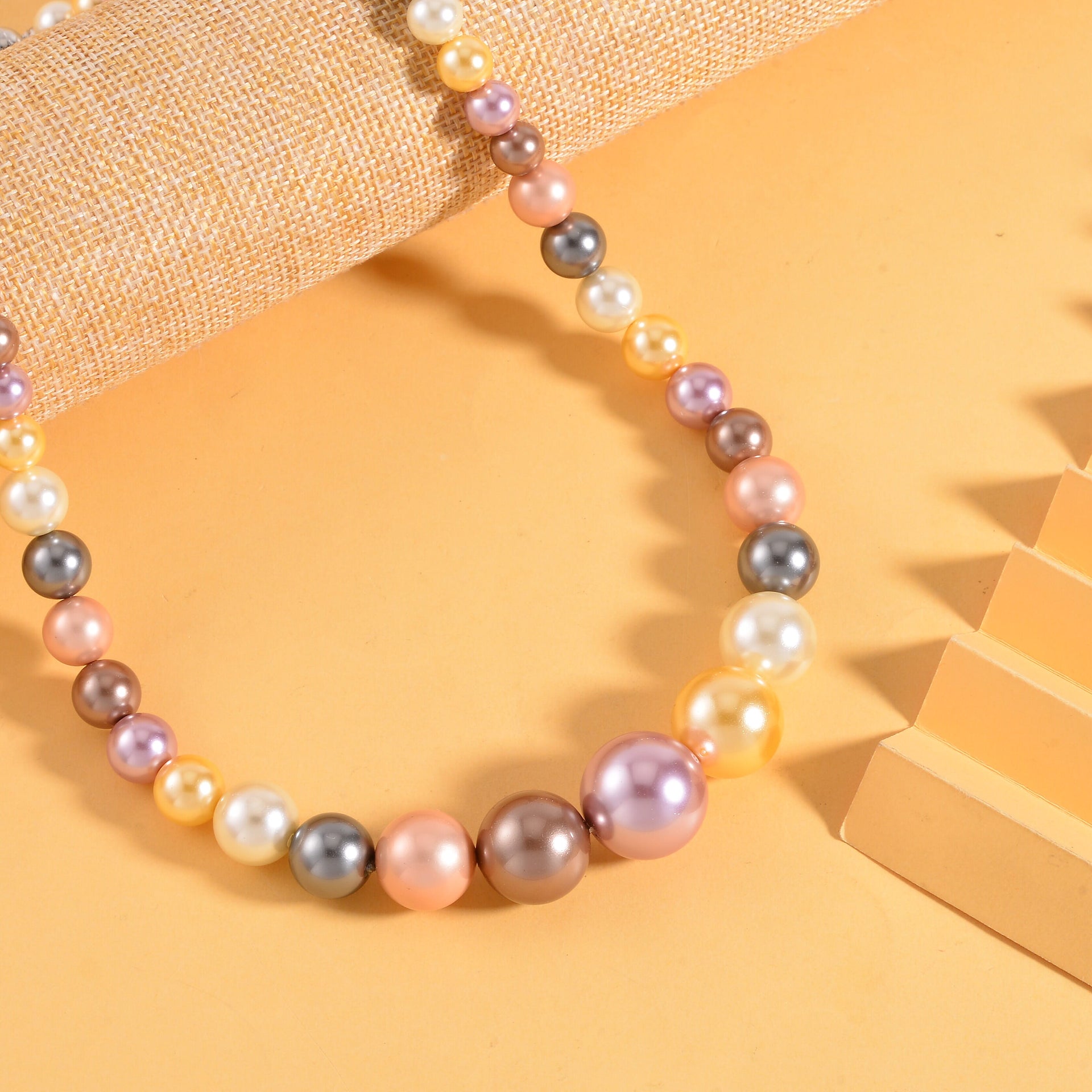 Multi Colour Shell Pearl Necklace (Size - 20) Pure White Stainless Steel  0.01 ct 7650082 2