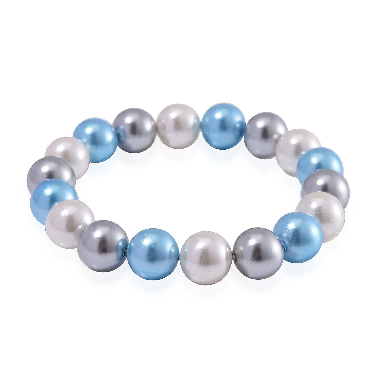 Multi Colour Shell Pearl Stone Bracelet (Size 7.5 Stretchable) 190.00 Ct. 8193826 0