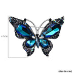 Multi Colour Austrian Crystal Butterfly Brooch