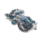 Multi Colour Austrian Crystal Cat Brooch Come Pendant in Silver Tone