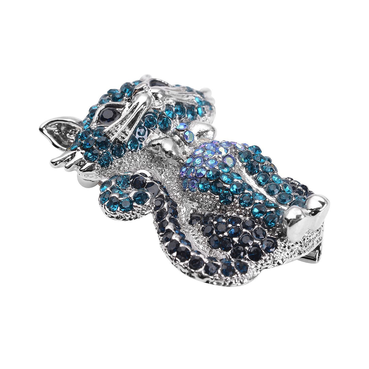Multi Colour Austrian Crystal Cat Brooch Come Pendant in Silver Tone 7019978 3