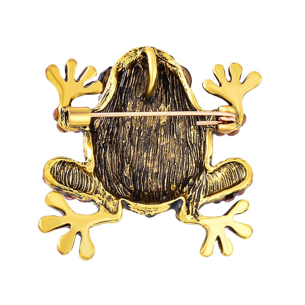 Multi Colour Austrian Crystal Enamelled Toad Brooch 7362726 3