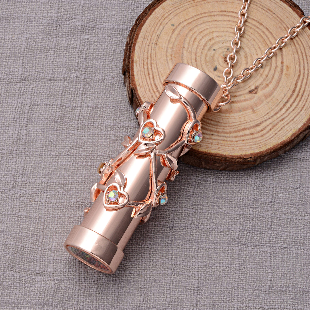 Multi Colour Austrian Crystal Kaleidoscope Necklace (Size 30 With 2 Inch Extender) in Rose Gold Tone