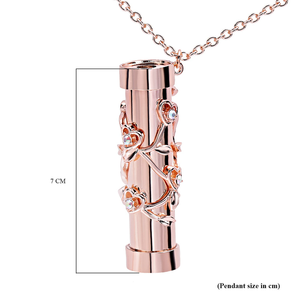 Multi Colour Austrian Crystal Kaleidoscope Necklace (Size 30 With 2 Inch Extender) in Rose Gold Tone
