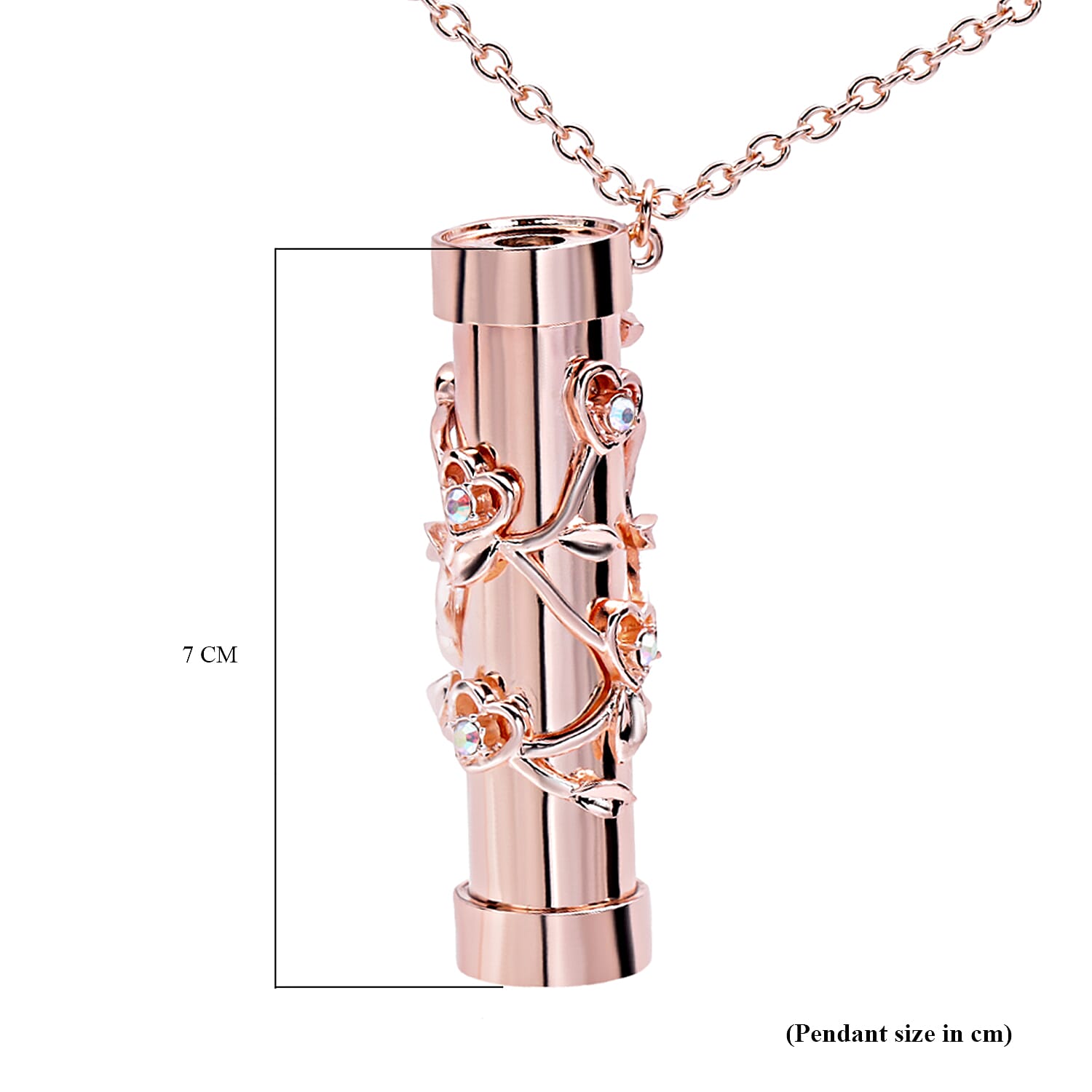 Multi Colour Austrian Crystal Kaleidoscope Necklace (Size 30 With 2 Inch Extender) in Rose Gold Tone V32513412 4