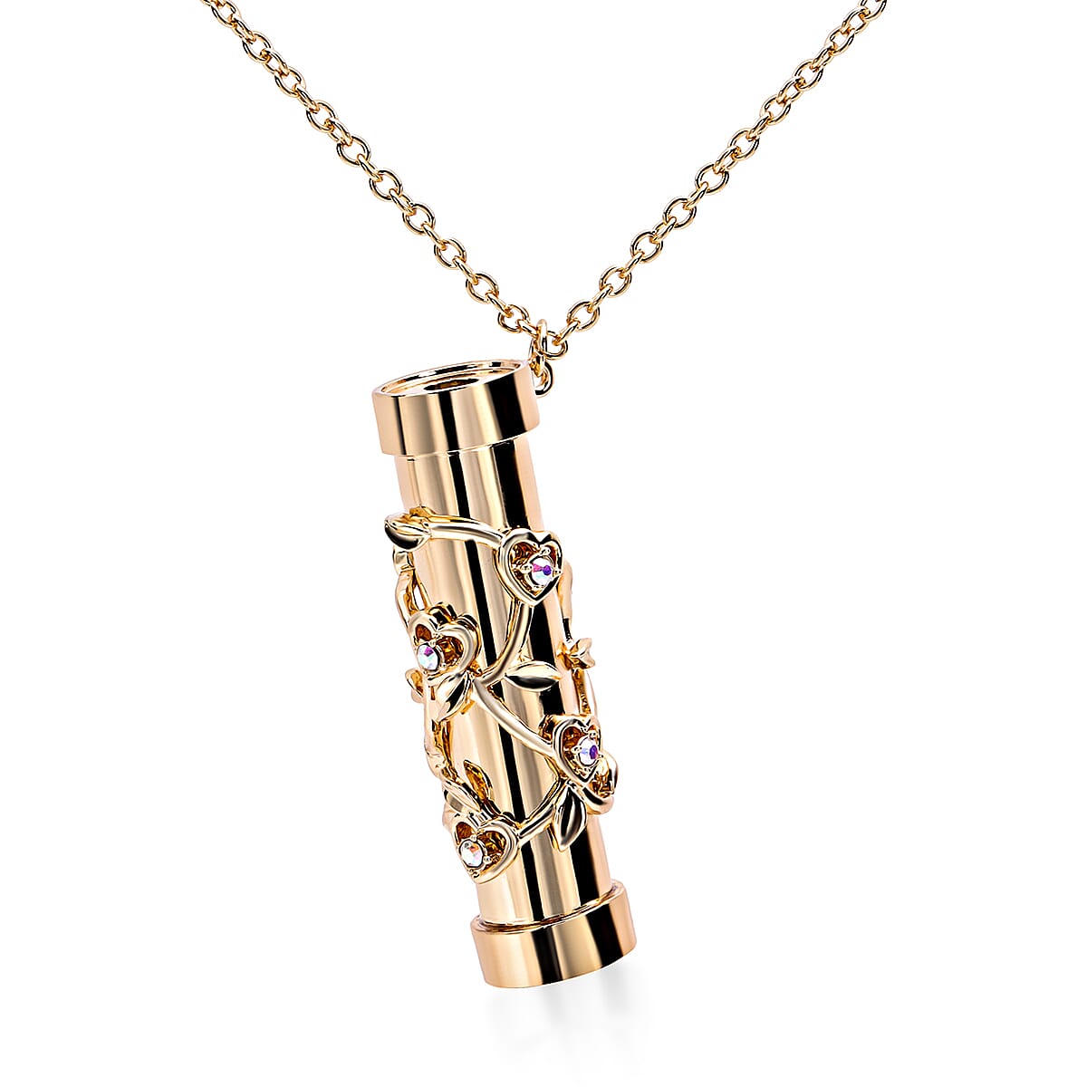 Multi Colour Austrian Crystal Kaleidoscope Pendant with Chain in Yellow Gold Tone 32 Inches 6006335 0