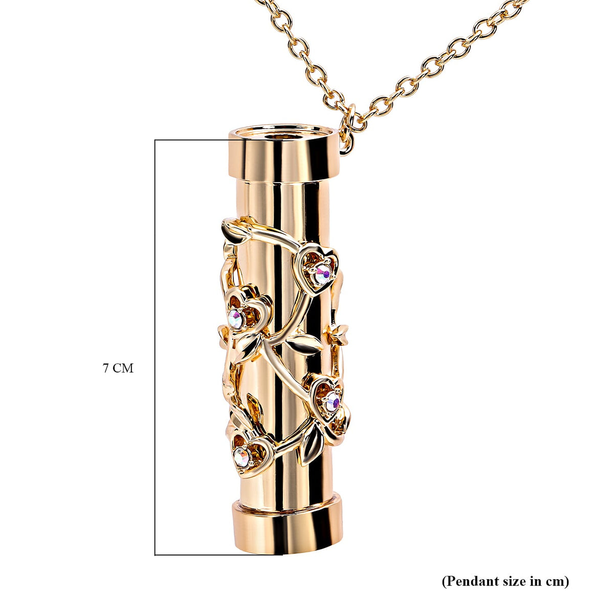 Multi Colour Austrian Crystal Kaleidoscope Pendant with Chain in Yellow Gold Tone 32 Inches 6006335 5