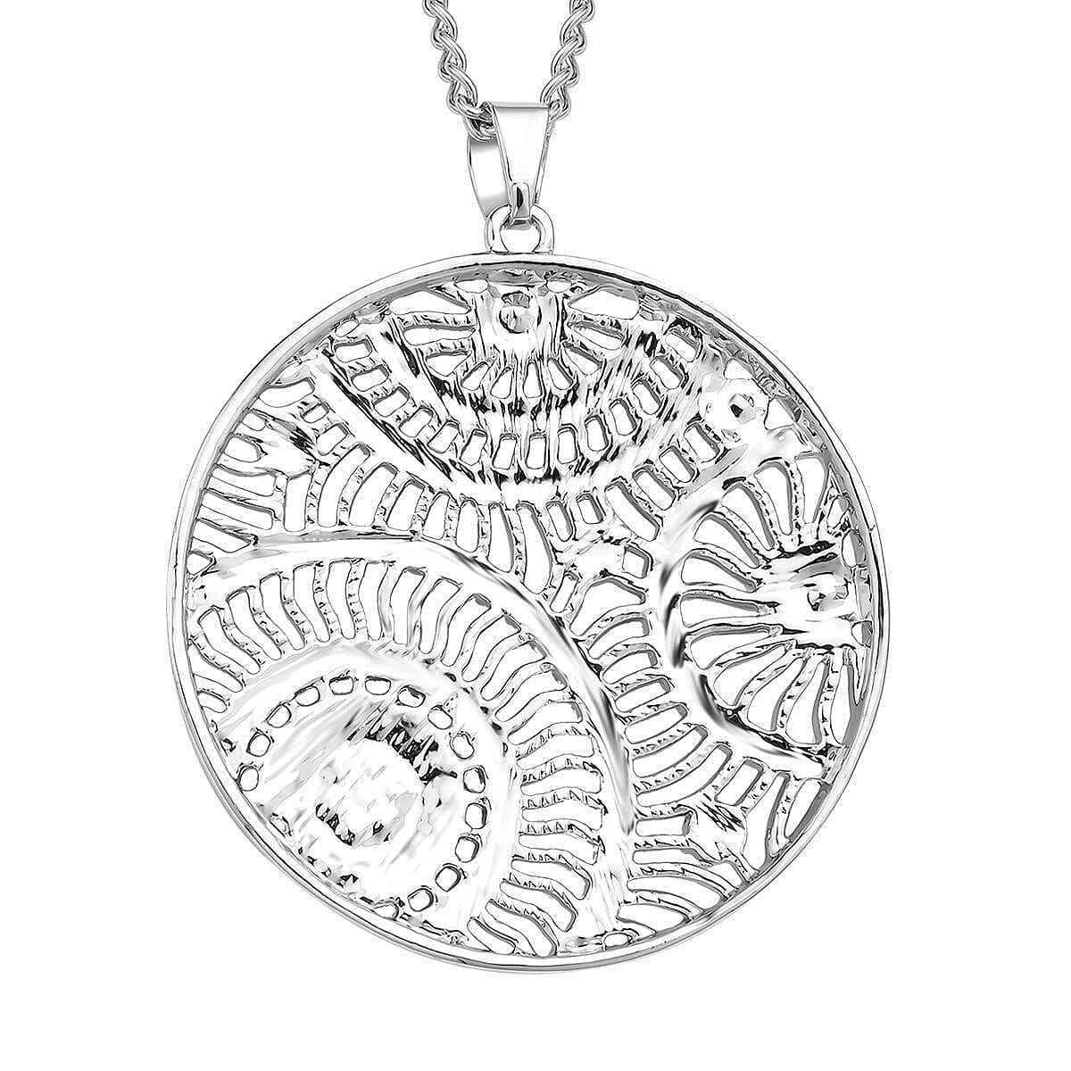 Multi Colour Austrian Crystal Circle Pendant with Chain (Size 29-2.5 Inch Ext.) 4119583 4