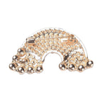 Multi Colour Austrian Crystal Rainbow Brooch in Yellow Gold Tone