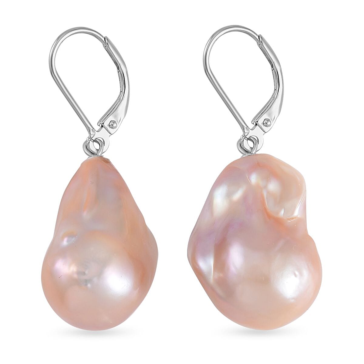 5th Avenue Closeout Multi Colour Baroque Pearl Earrings in Platinum Overlay Sterling Silver 7628508 4