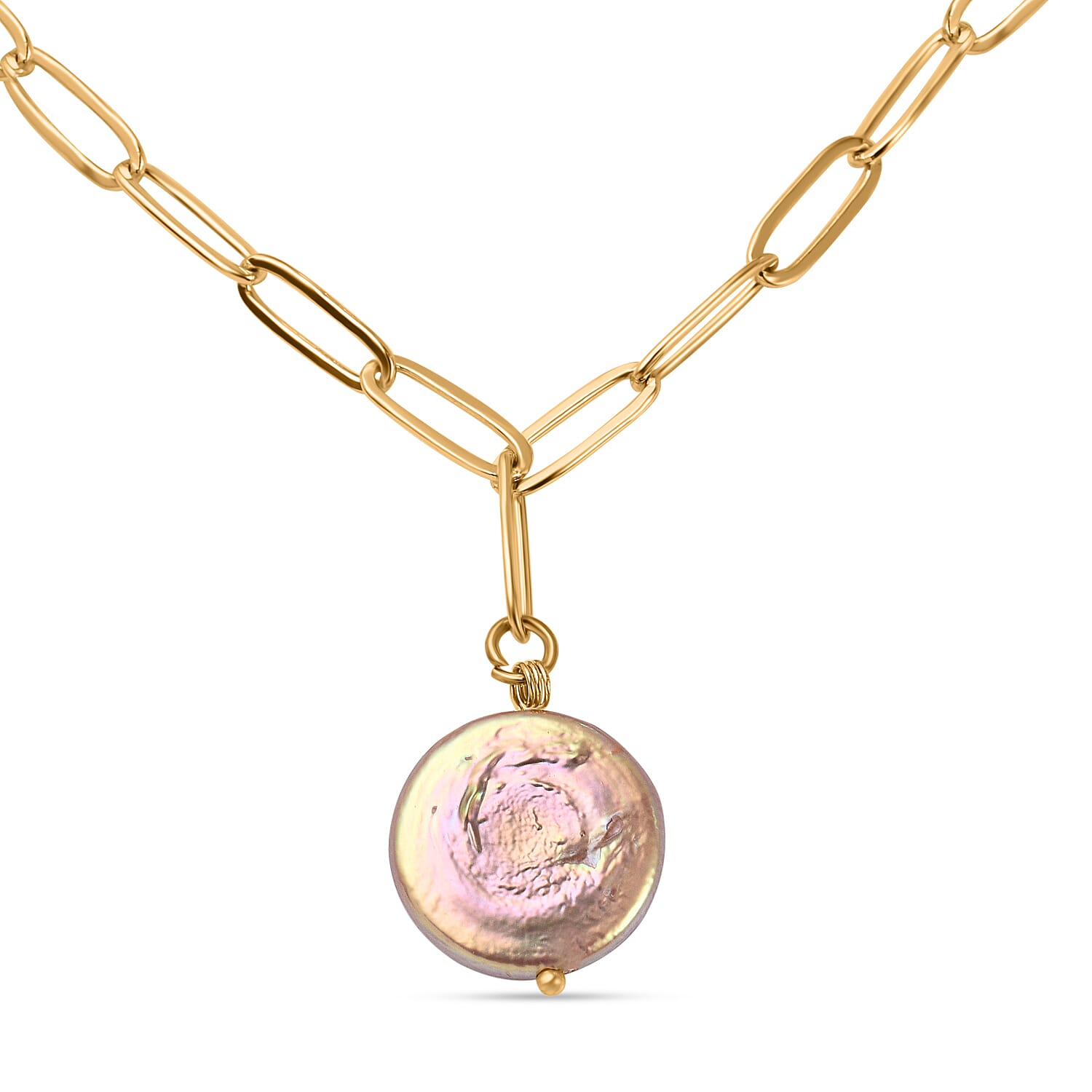 Multi Colour Keshi Pearl Necklace (Size - 20) in Yellow Gold Tone 3885740 0