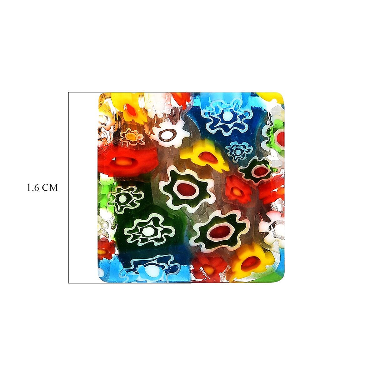 Multi Colour Murano Style Glass Cufflinks in Stainless Steel 3621394 6