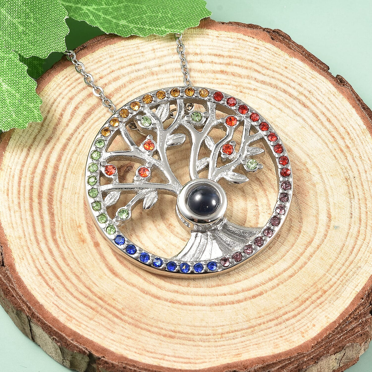 Multi Colour Simulated Diamond Necklace (Size - 20) in Stainless Steel 6272026 2