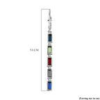 Multi Crystal Dangling Earrings (with Lever Back) in Platinum Overlay Sterling Silver 1.33 Ct