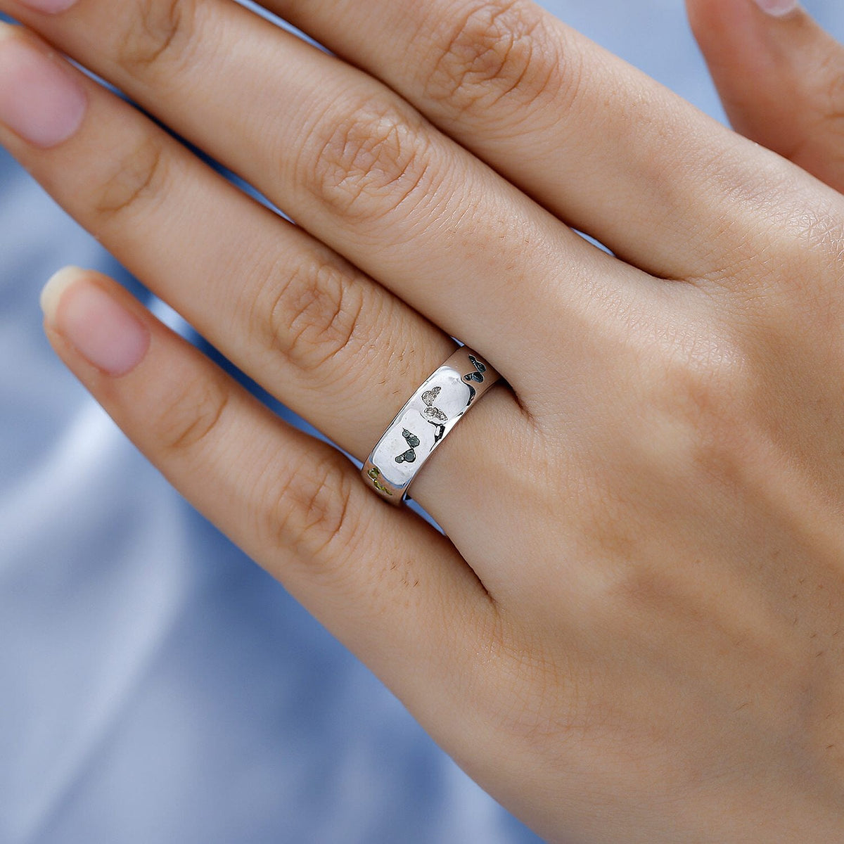 Multi Diamond Wedding Band Ring in Platinum Overlay Sterling Silver 0.50 Ct. 7238931 5