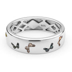 Multi Diamond Band Ring in Platinum Overlay Sterling Silver 0.50 Ct.