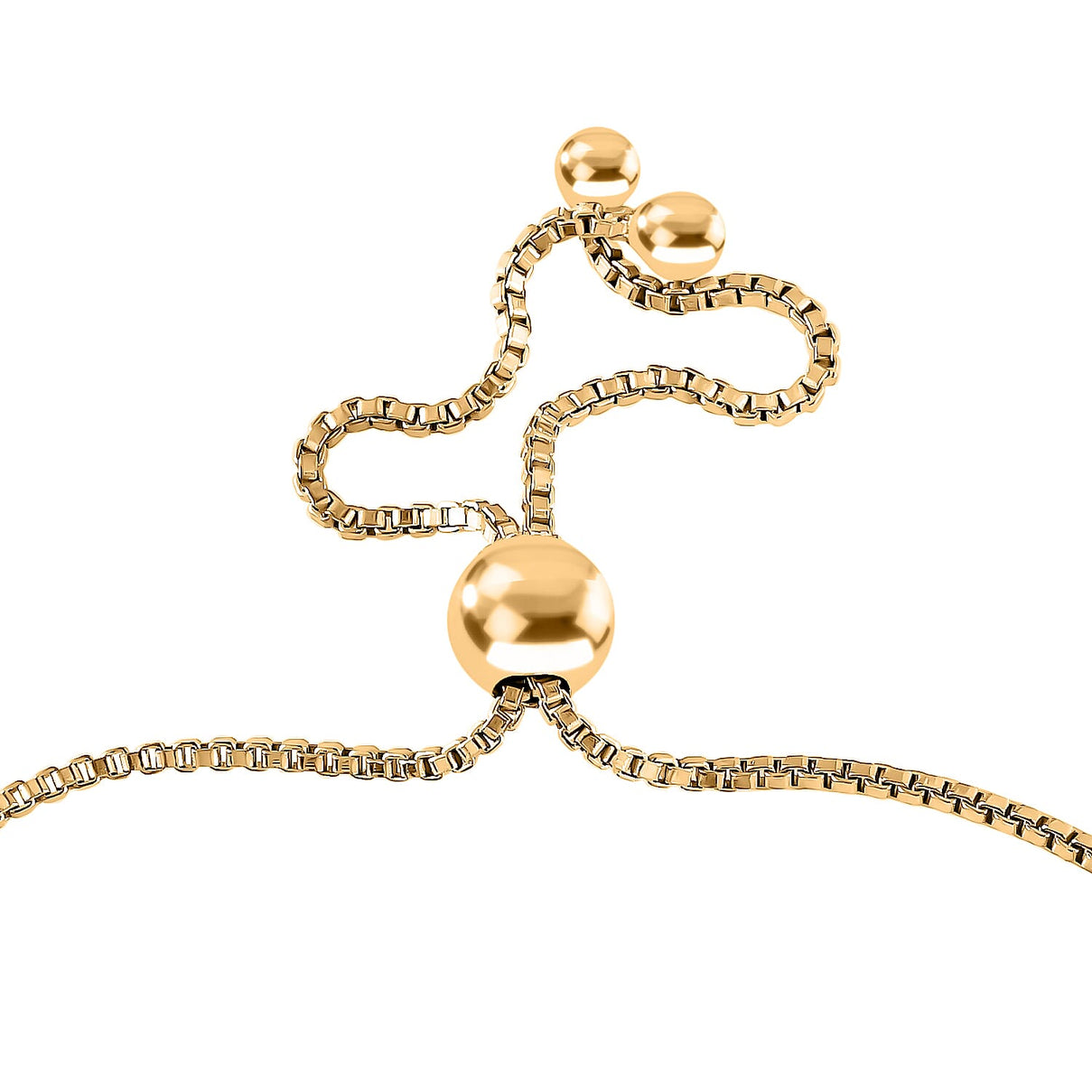 Multi Diamond Adjustable Bracelet (Size - 6.5 to 8) in Vermeil Yellow Gold Plated Sterling Silver 8161868 2