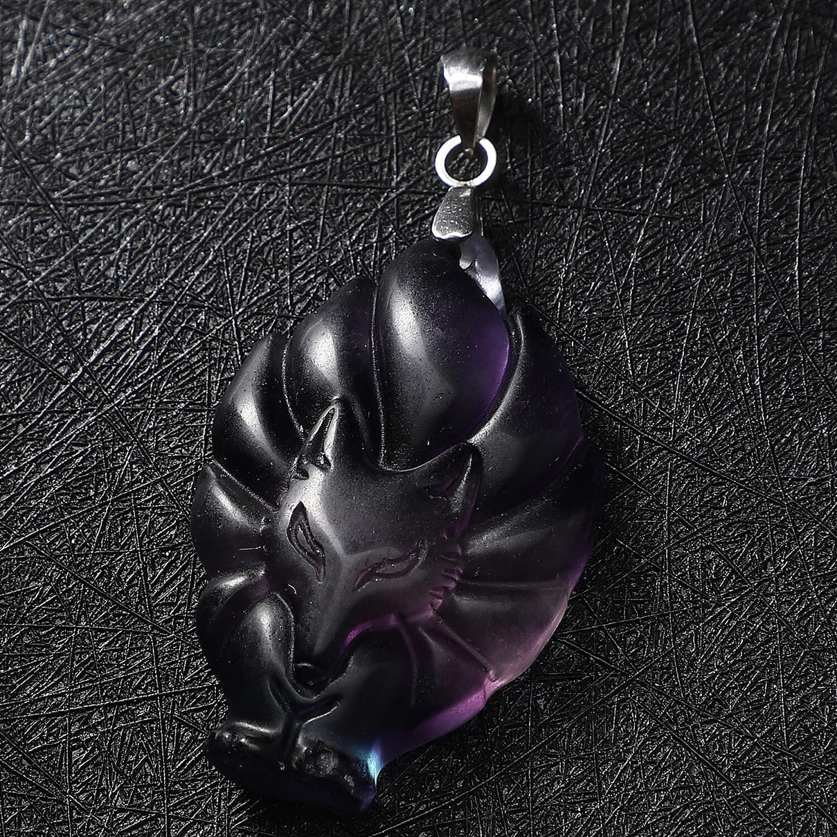 Multi Fluorite Pendant in Stainless Steel 50 Ct. 3884386 1