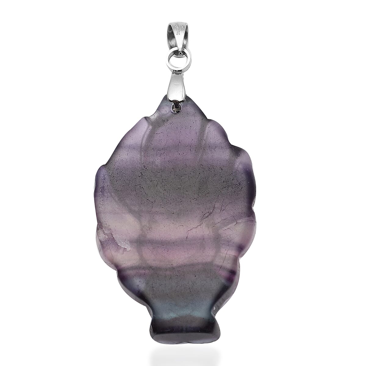 Multi Fluorite Pendant in Stainless Steel 50 Ct. 3884386 3