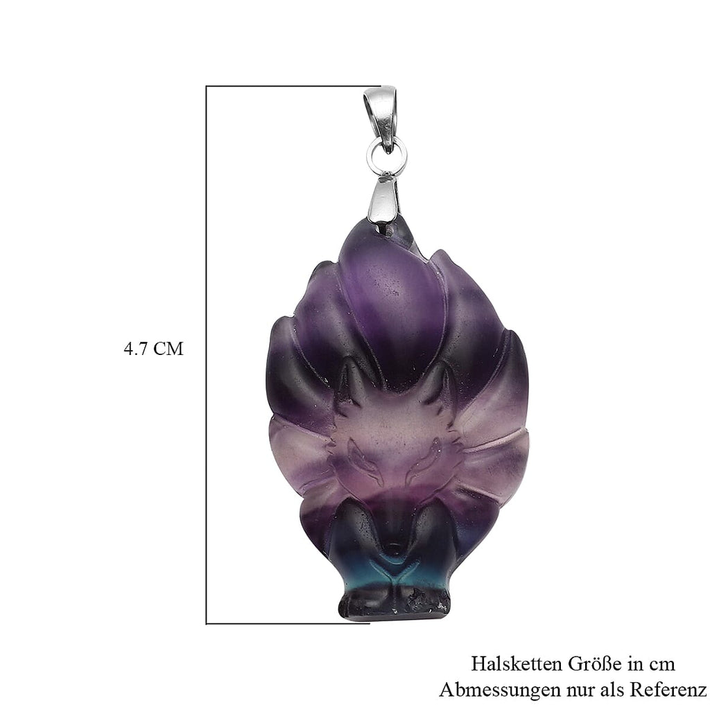 Multi Fluorite Pendant in Stainless Steel 50 Ct.
