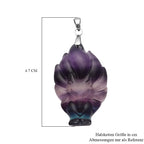 Multi Fluorite Pendant in Stainless Steel 50 Ct.