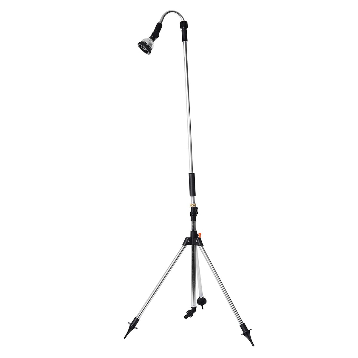Multi Functional Portable Outdoor Shower Stand Inline Water Flow Control with Adjustable Shower Head and Height (L: 160-230 Cm) 3527350 0