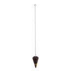 Multi Gemstone Arrow Head 6 Facet Bonded Pendulum (Chakra) With Chain 7 inch in Silver Tone 50.00 Ct.