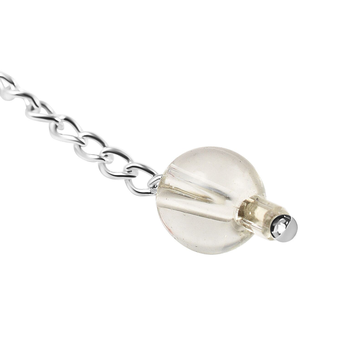 Multi Gemstone Arrow Head 6 Facet Bonded Pendulum (Chakra) With Chain 7 inch in Silver Tone 50.00 Ct. 7507803 3