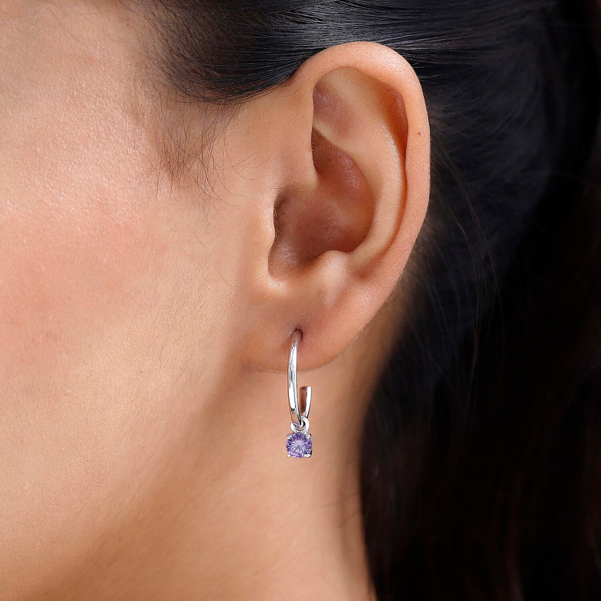 Echangeable Multi-Gemstone Hoop Earrings in Platinum Overlay Sterling Silver 6.78 Ct. 7579199 2