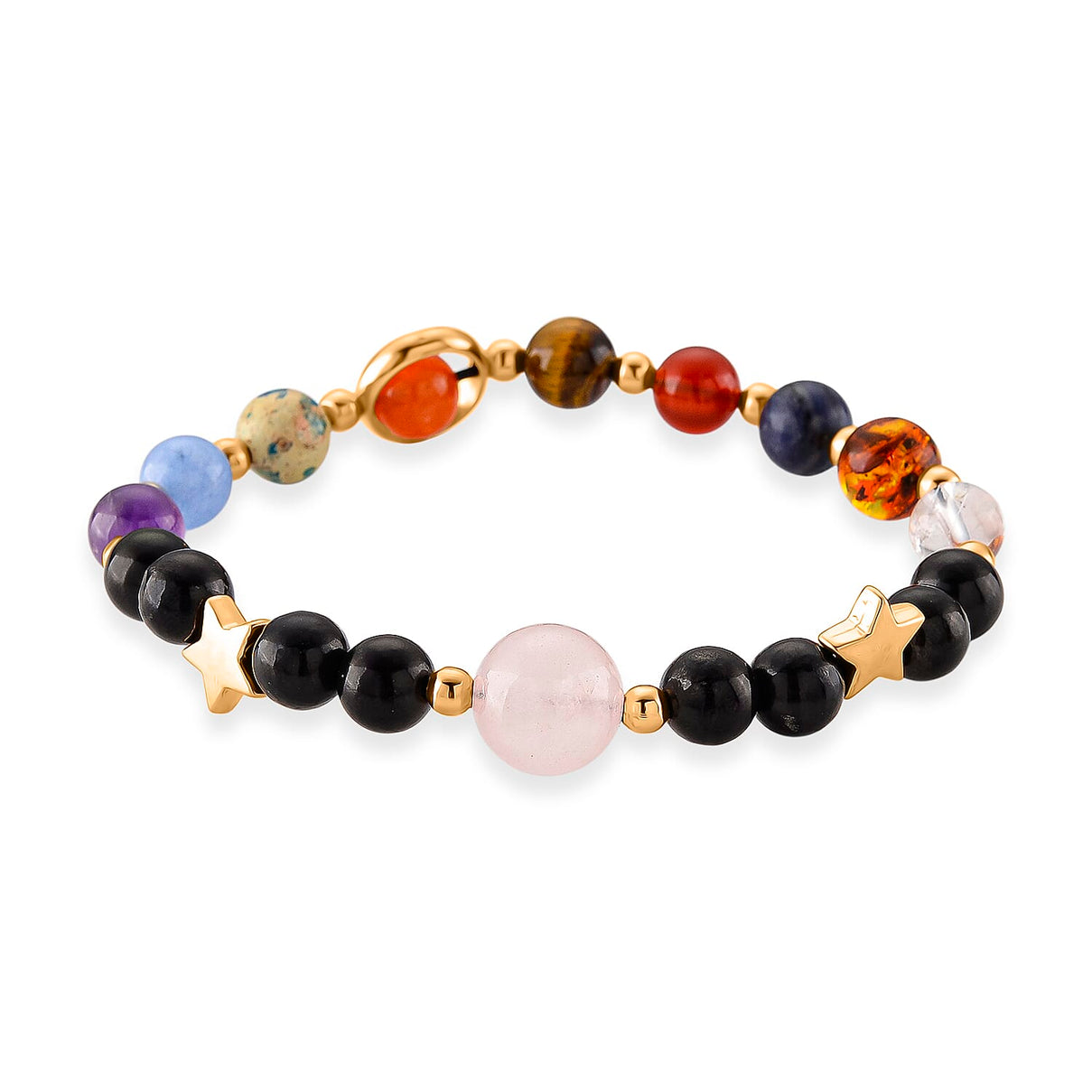 Natural Shungite &amp; Multi Gemstones Solar System Bracelet 65.00 Ct. 8537150 4
