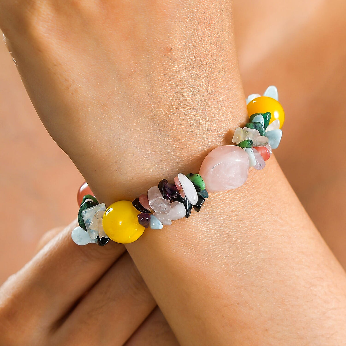 Multi Gemstone Bracelet (Size - 7.25 + 2 Ext.) in Rhodium Plated Sterling Silver 120 Ct. 7955900 2