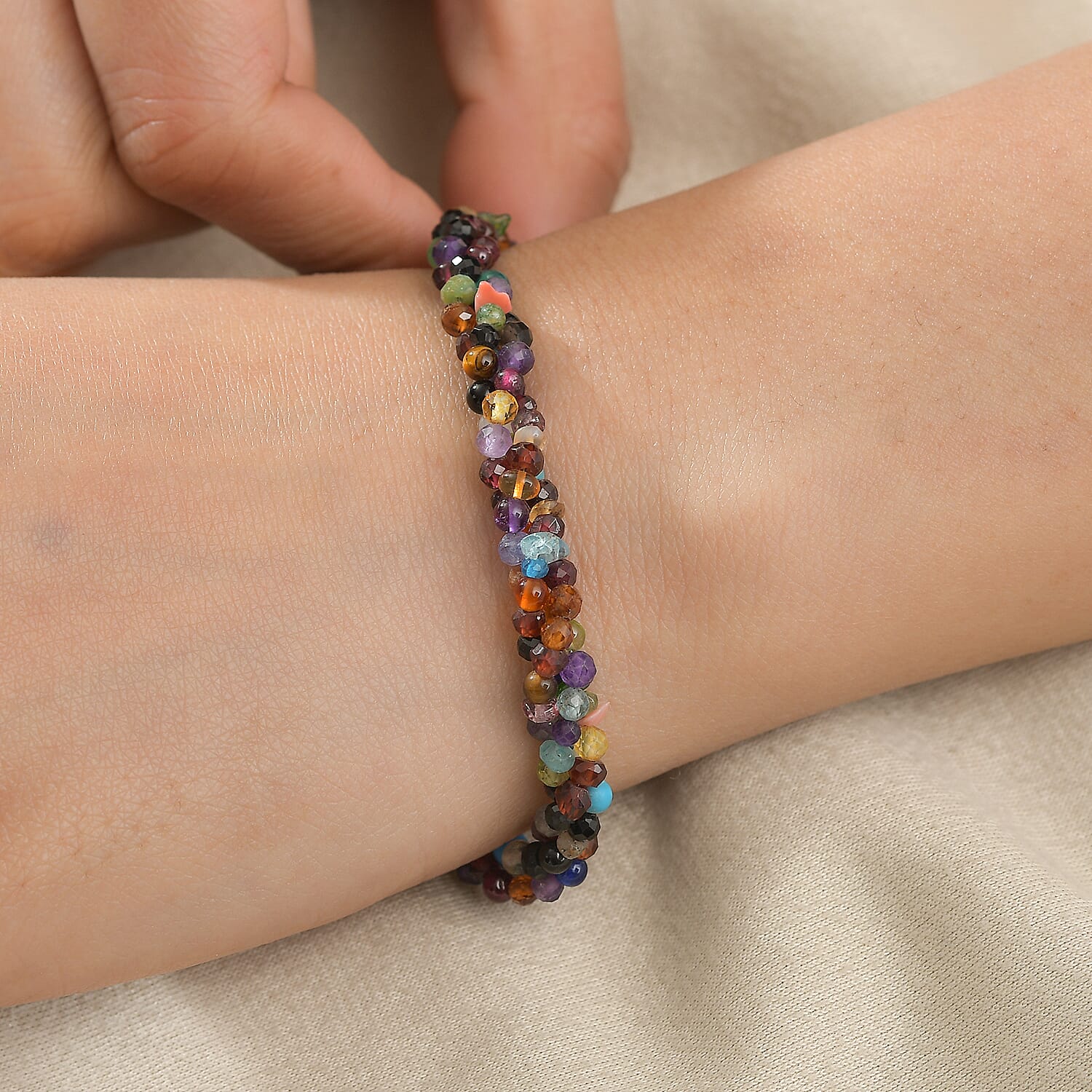 Multi Gemstones Bracelet (Size - 7.5-2 Ext.) 45.00 Ct. 8037289 2